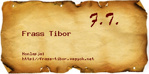 Frass Tibor névjegykártya
